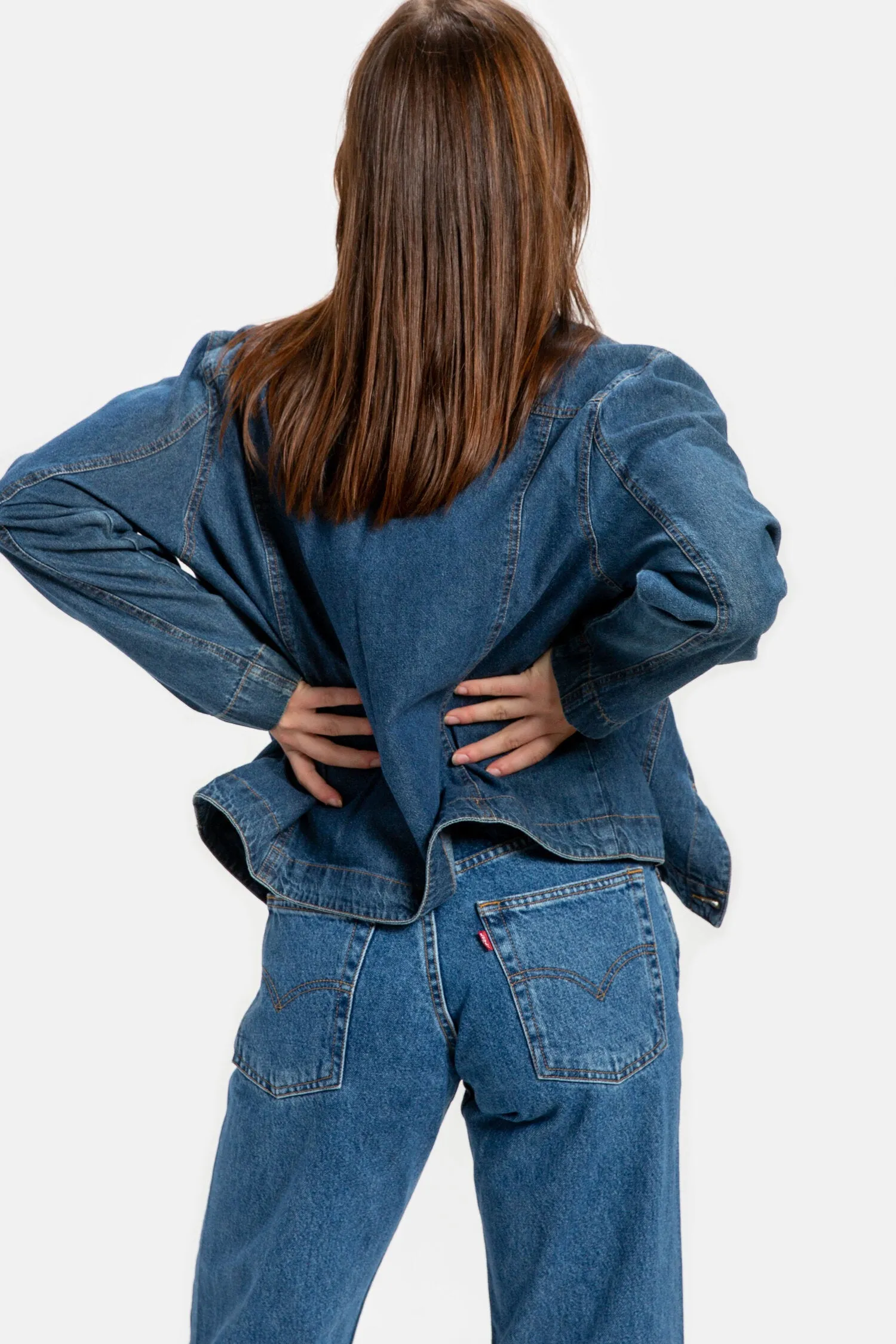 90s Dark Wash Denim Jacket L