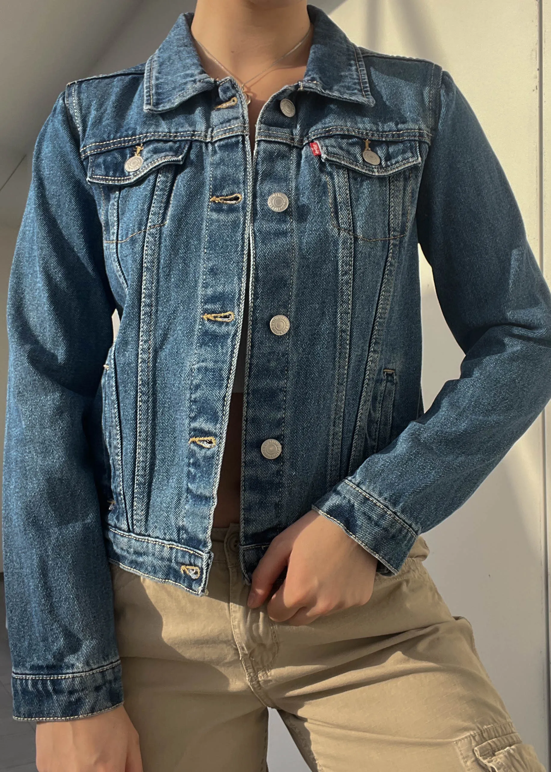 90's Dark Wash Levi's Jacket (S)