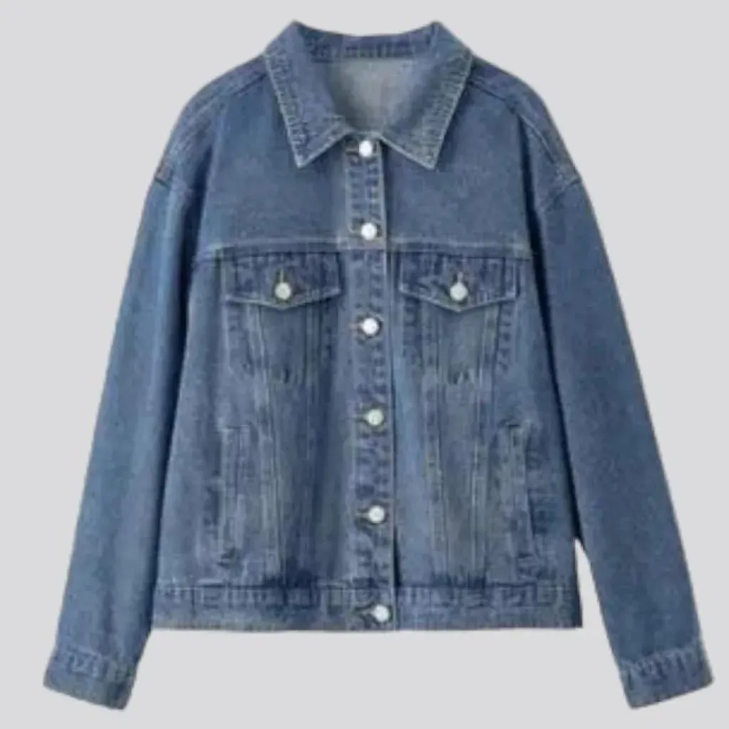 90s medium-wash women's jeans jacket