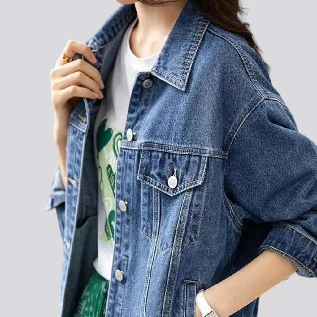 90s medium-wash women's jeans jacket