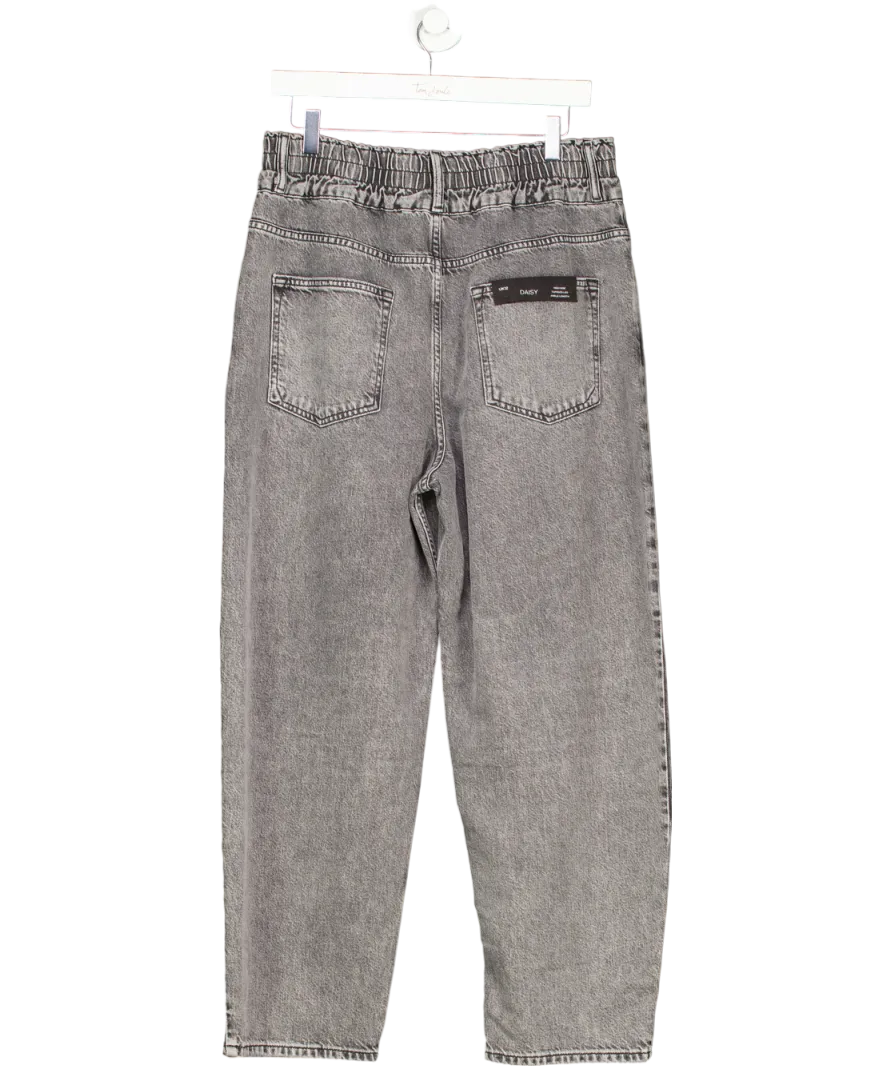 AllSaints Grey Daisy Barrel Leg Jeans UK 12