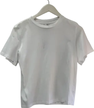 & Other Stories White Crewneck T-shirt UK 10