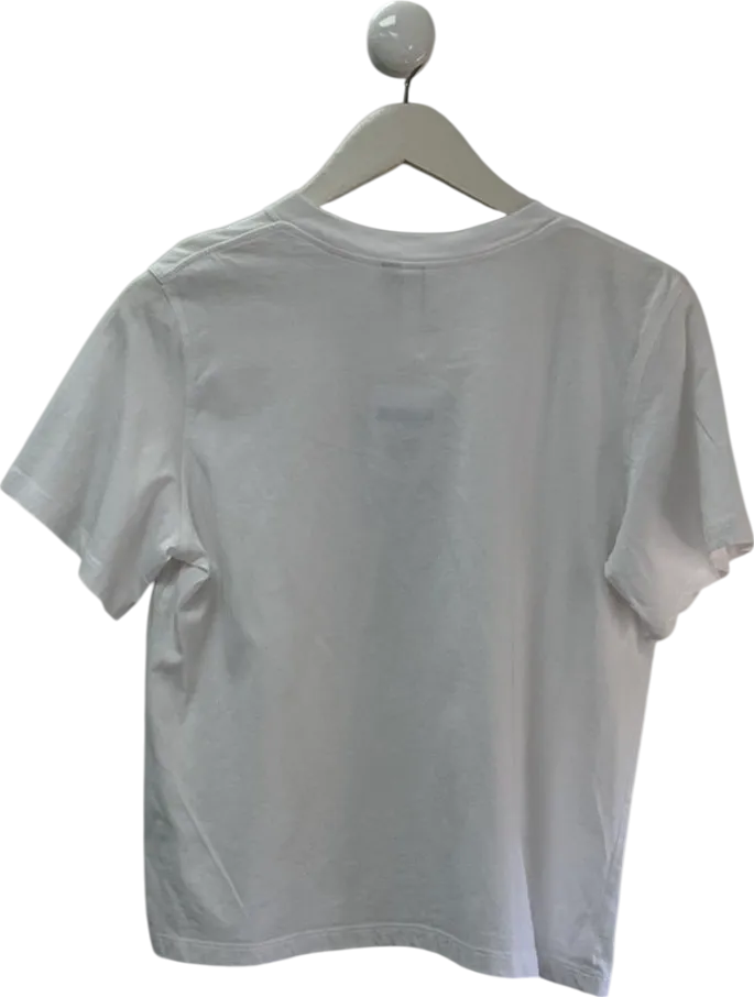 & Other Stories White Crewneck T-shirt UK 10