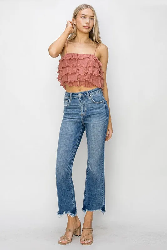BETHANY HIGH RISE ANKLE STRAIGHT JEANS