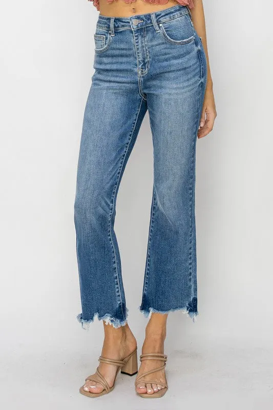 BETHANY HIGH RISE ANKLE STRAIGHT JEANS