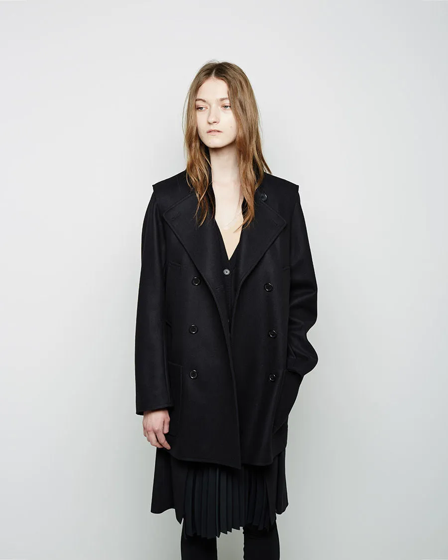 Convertible Wool Cashmere Coat