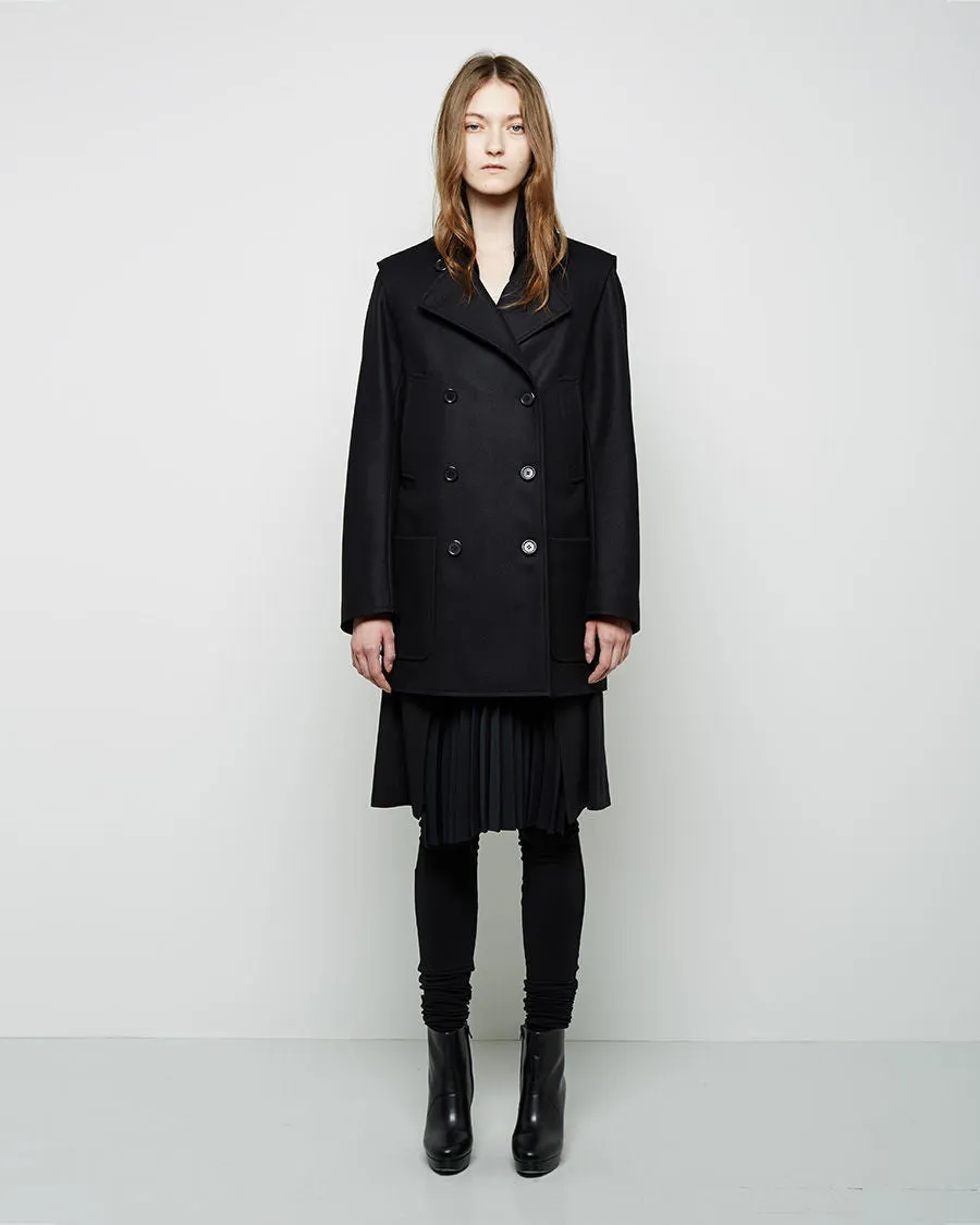 Convertible Wool Cashmere Coat