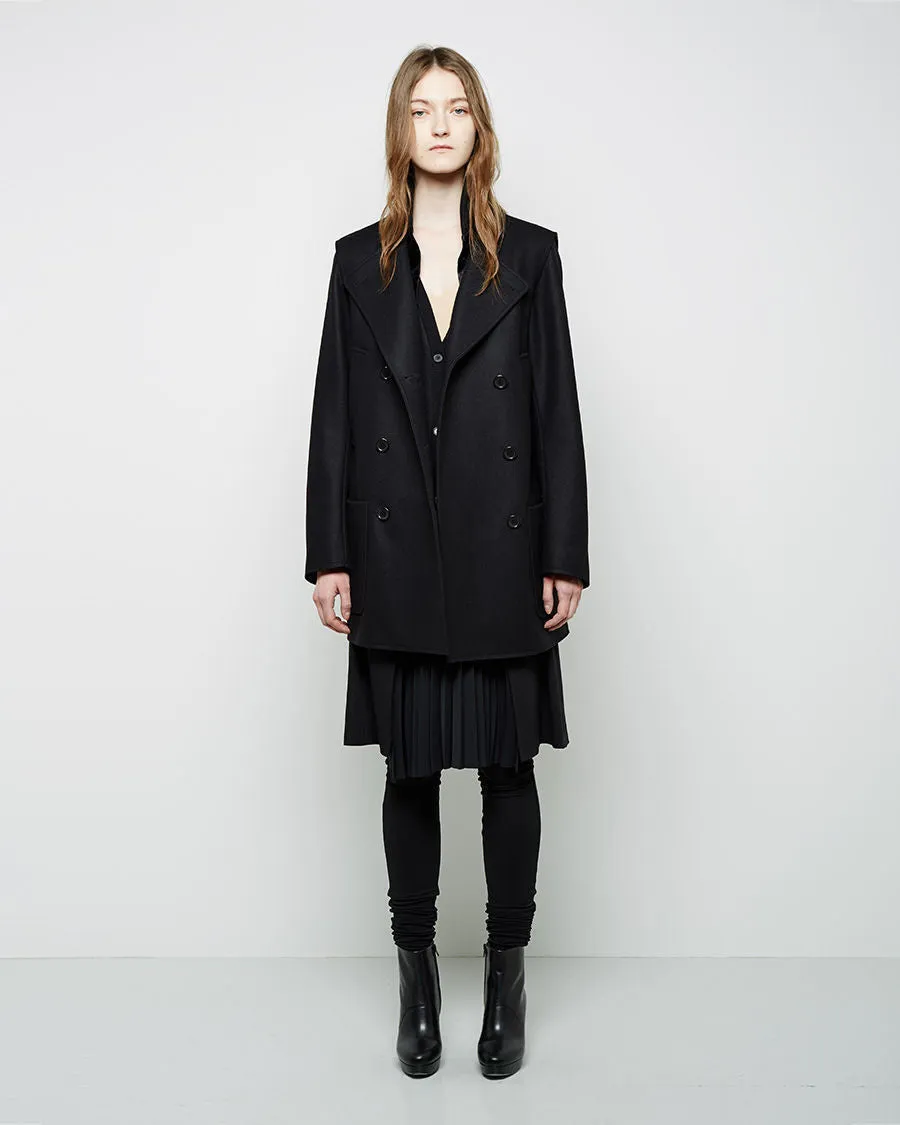 Convertible Wool Cashmere Coat
