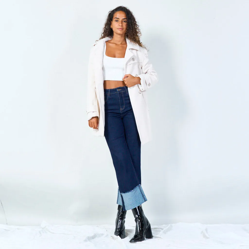 Double-breasted wool coat wholesale