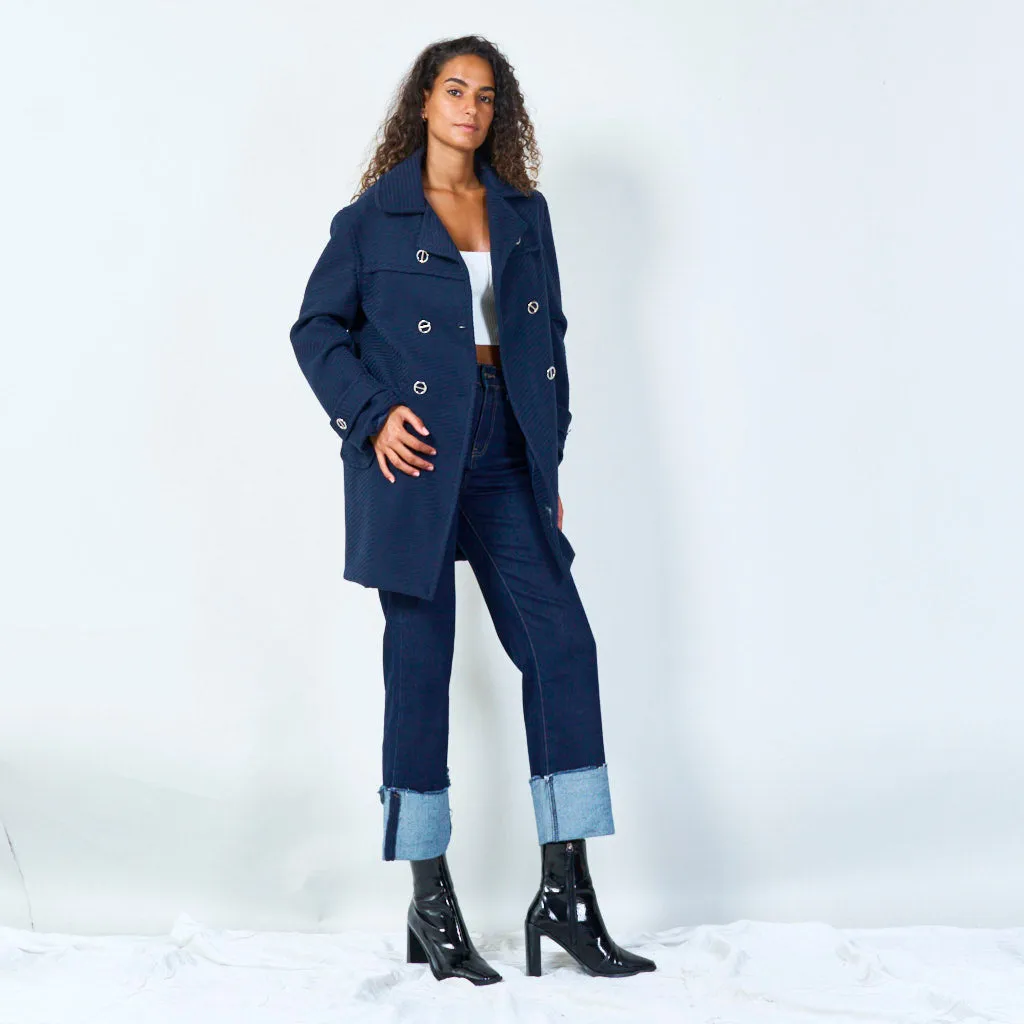 Double-breasted wool coat wholesale