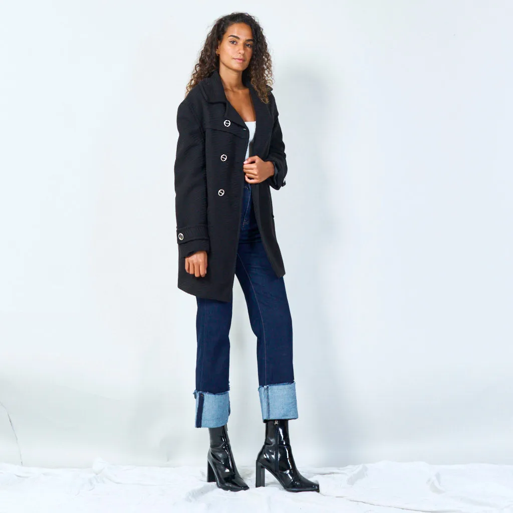 Double-breasted wool coat wholesale