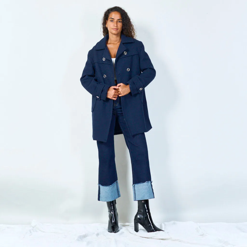 Double-breasted wool coat wholesale