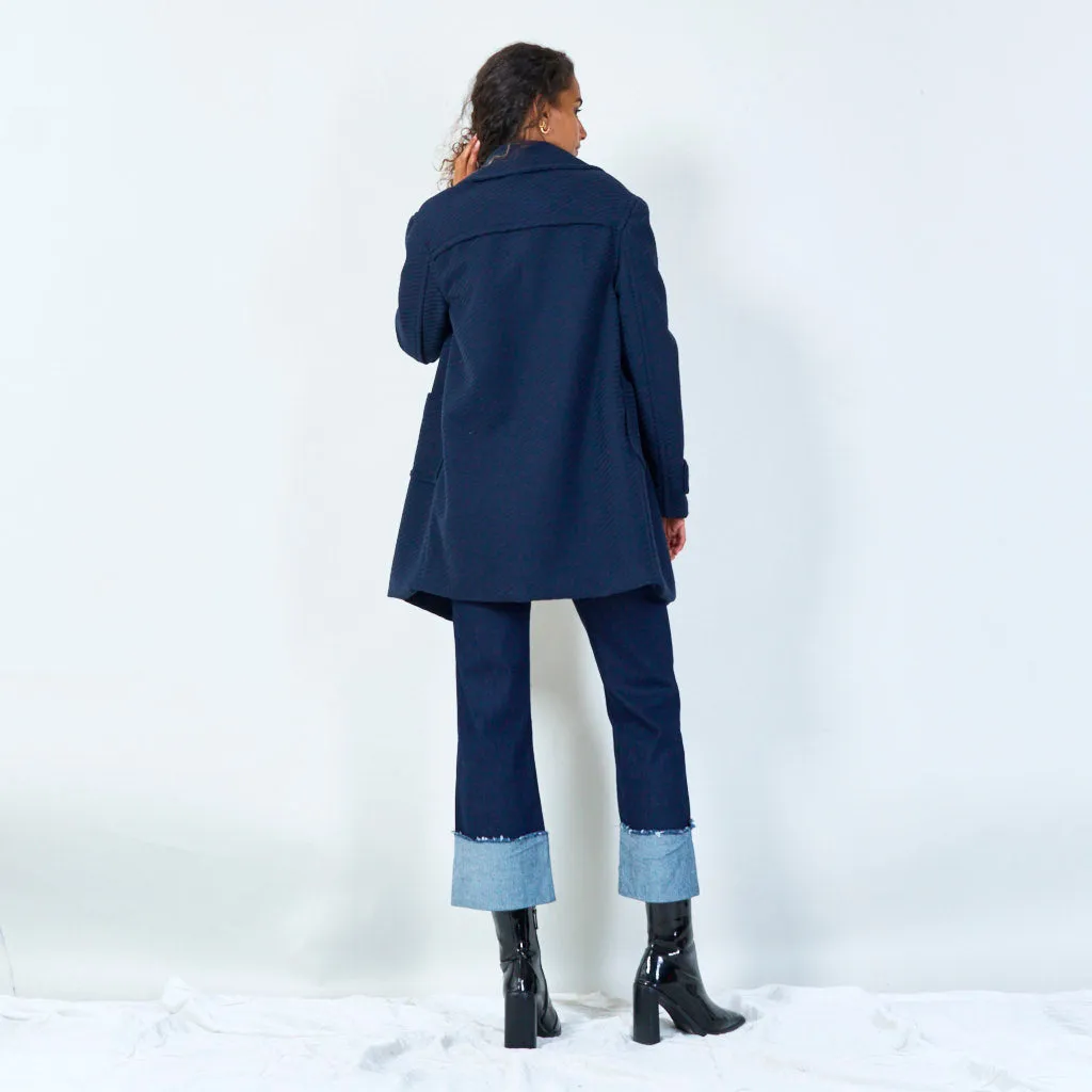 Double-breasted wool coat wholesale