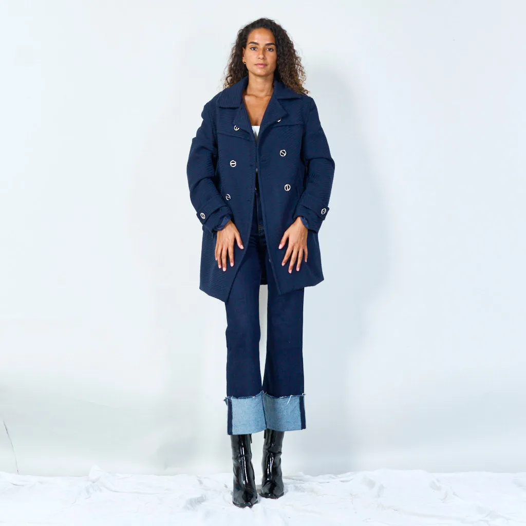 Double-breasted wool coat wholesale