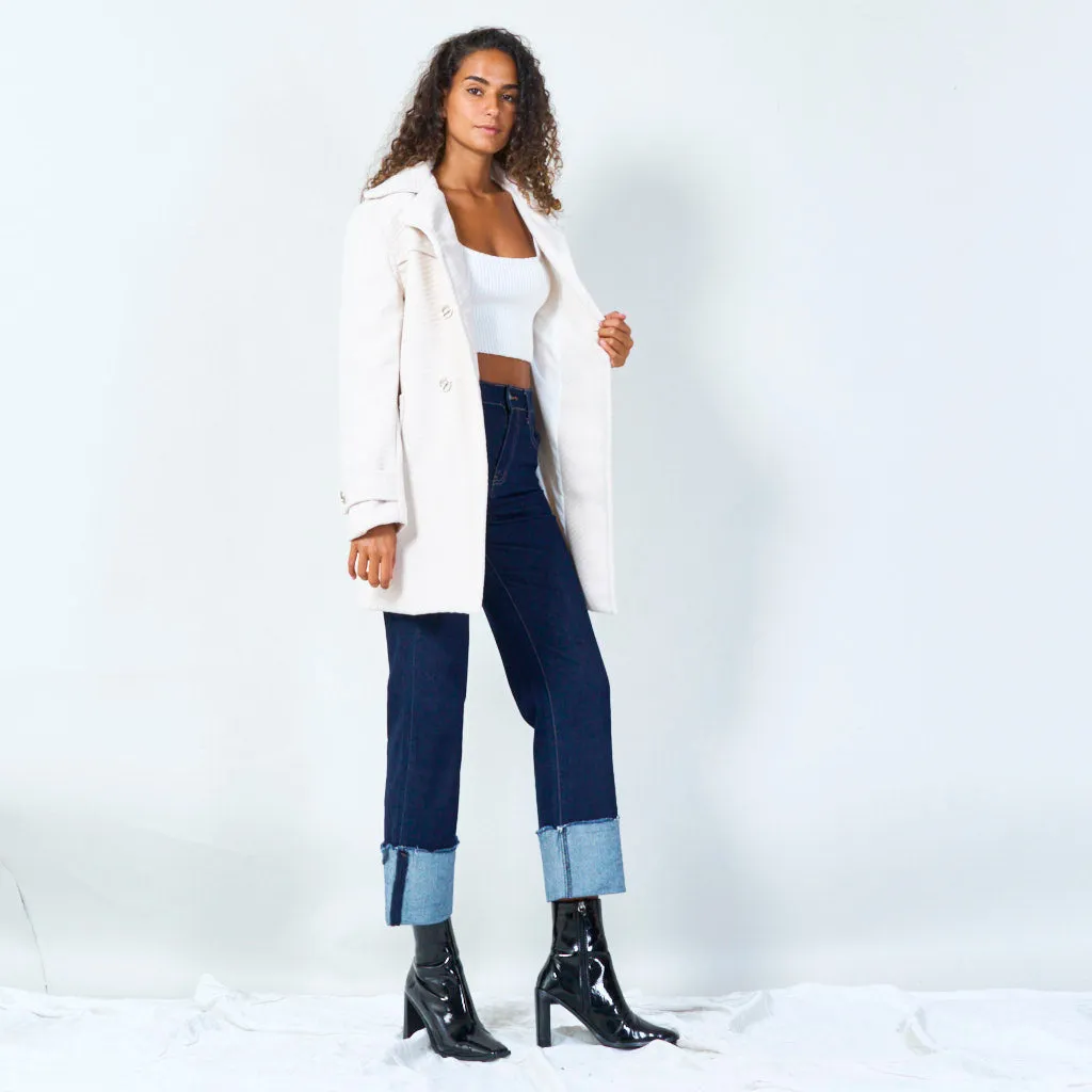 Double-breasted wool coat wholesale