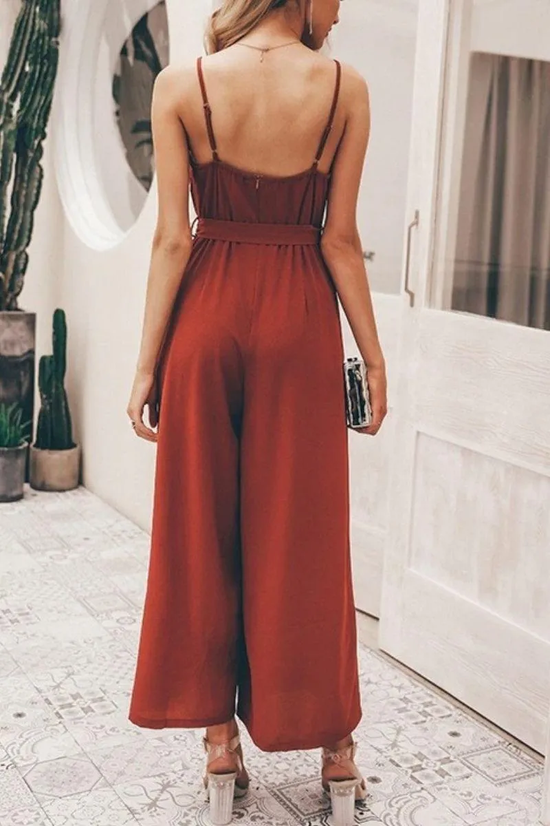 Eccentric Basic Wide Leg Jumpsuit