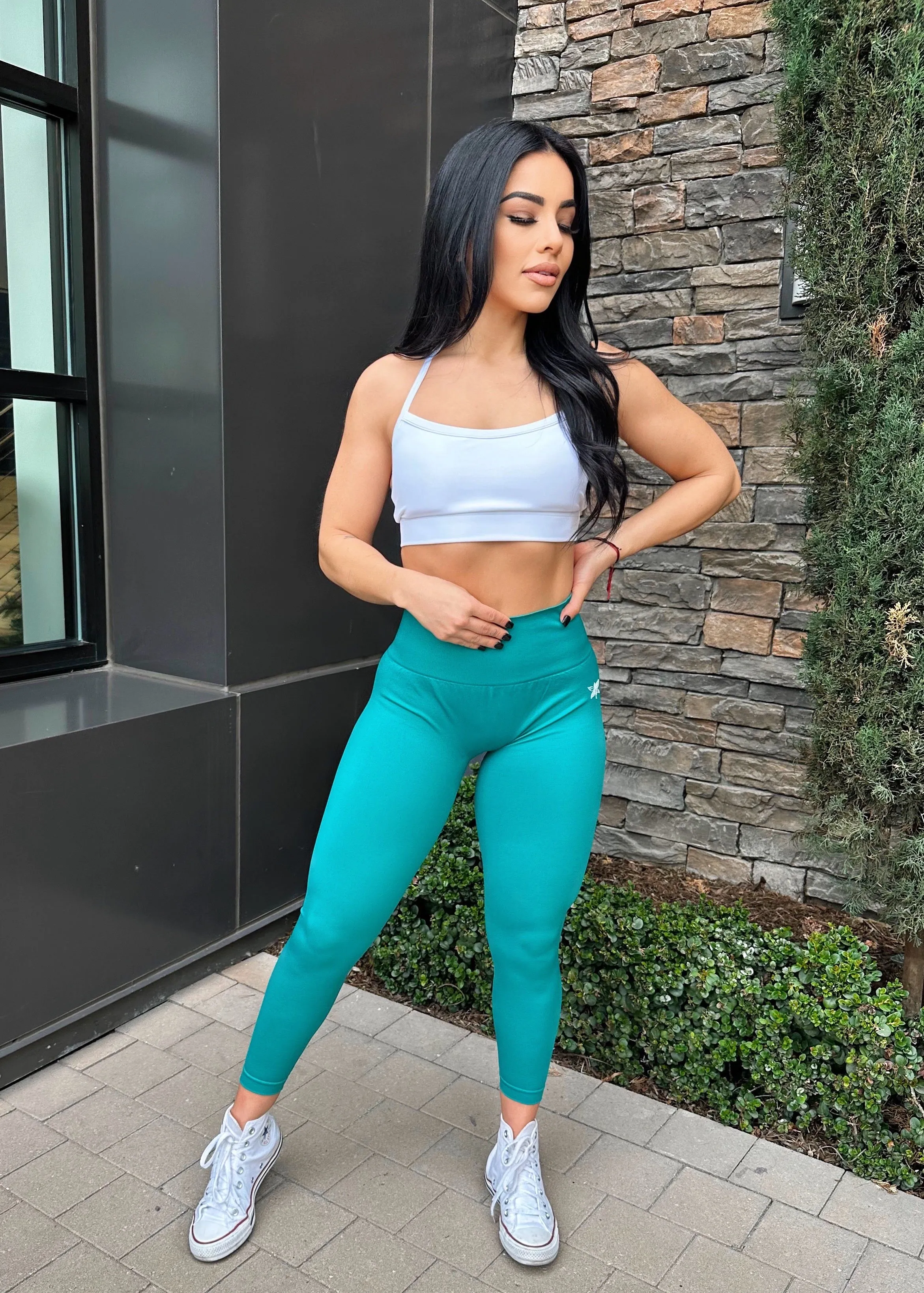 Essential Seamless Soft Leggings (Teal)