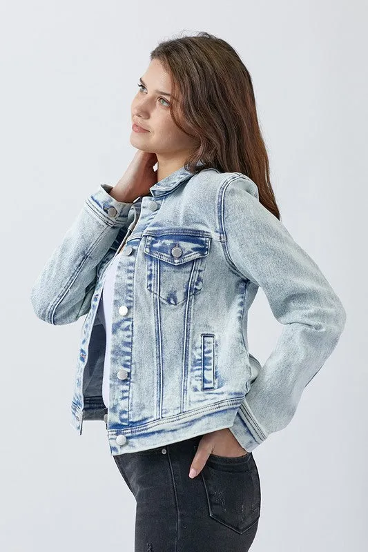 Friends Forever Vintage Wash Jean Jacket