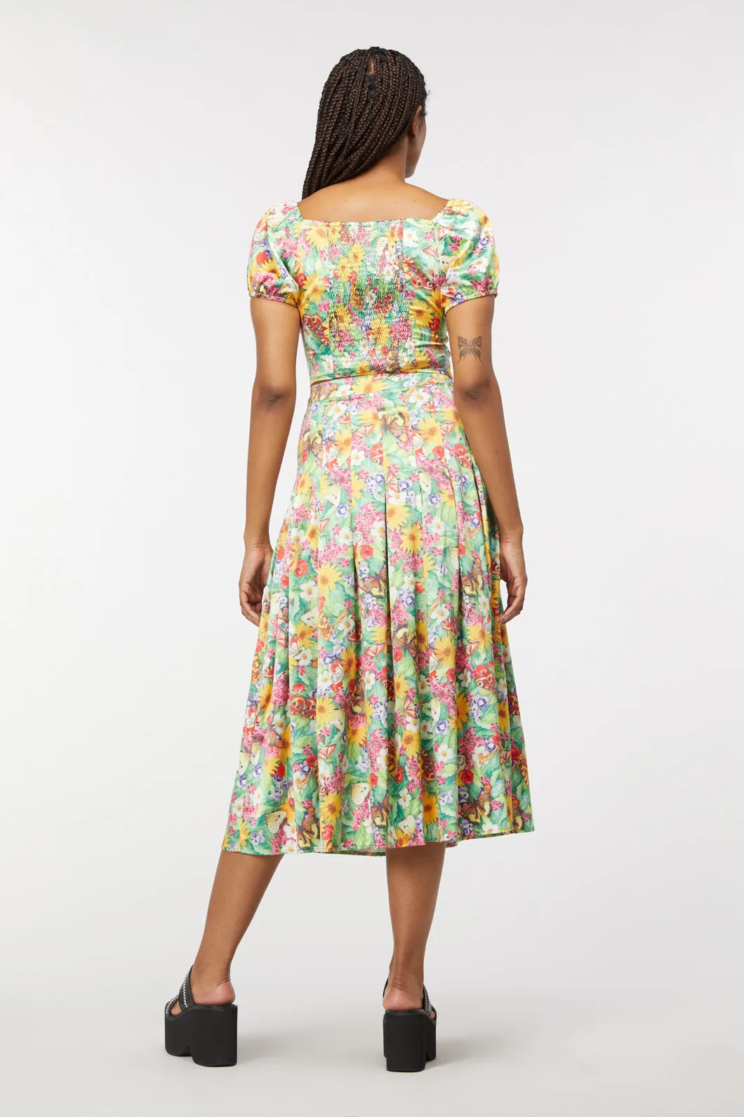 Glade Satin Midi Skirt