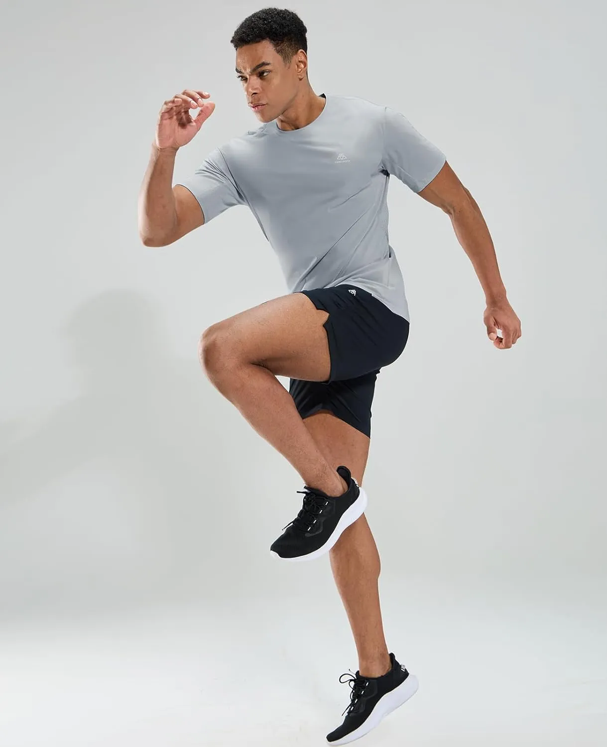 Haimont Men's Running T-Shirt Dry Fit Crewneck Athletic Tee Shirts Moisture Wicking Short Sleeve Stretchy Workout Gym