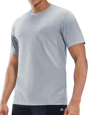 Haimont Men's Running T-Shirt Dry Fit Crewneck Athletic Tee Shirts Moisture Wicking Short Sleeve Stretchy Workout Gym