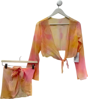 heart of sun Orange Lola Chiffon Blouse & Skirt UK S