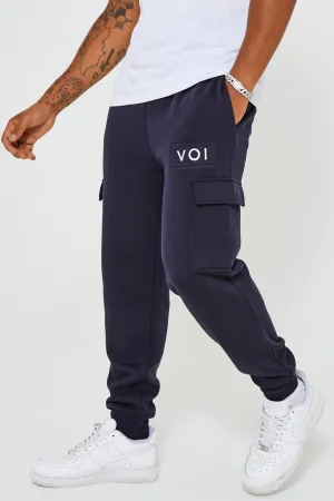 Hoxton Cargo Fleece Jogger - Navy
