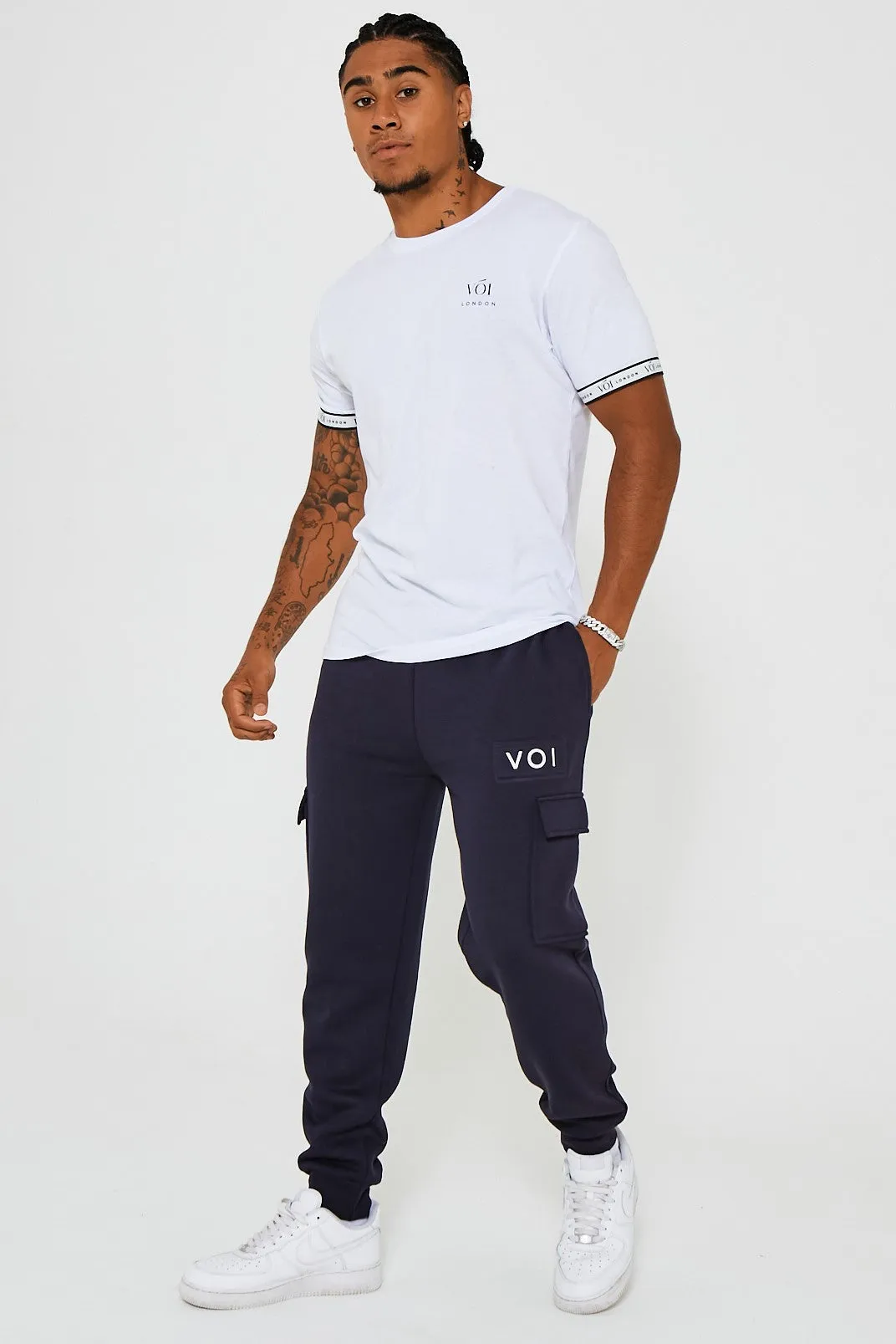 Hoxton Cargo Fleece Jogger - Navy