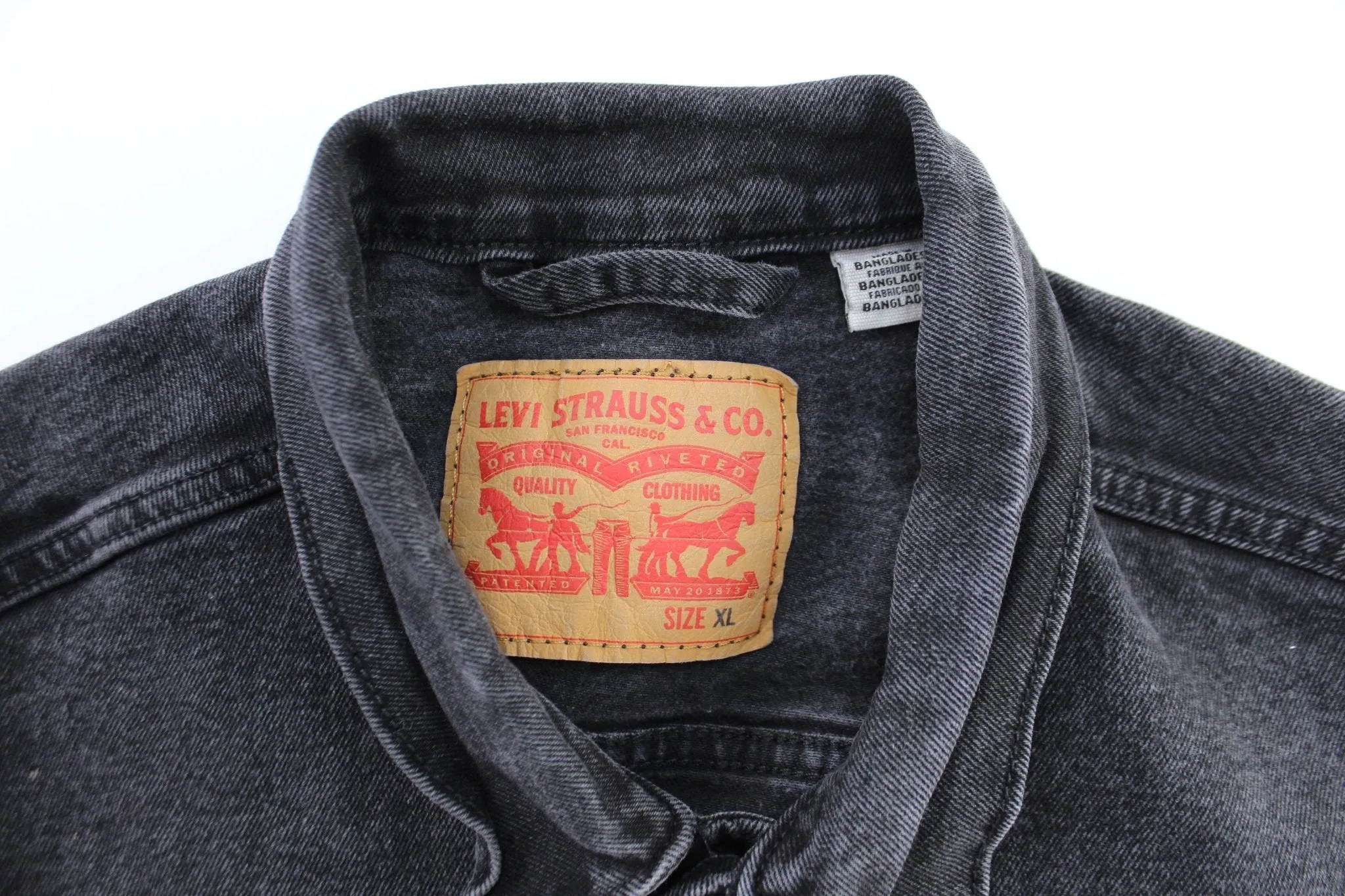 Levi's Black Wash Button Fly Denim Jacket