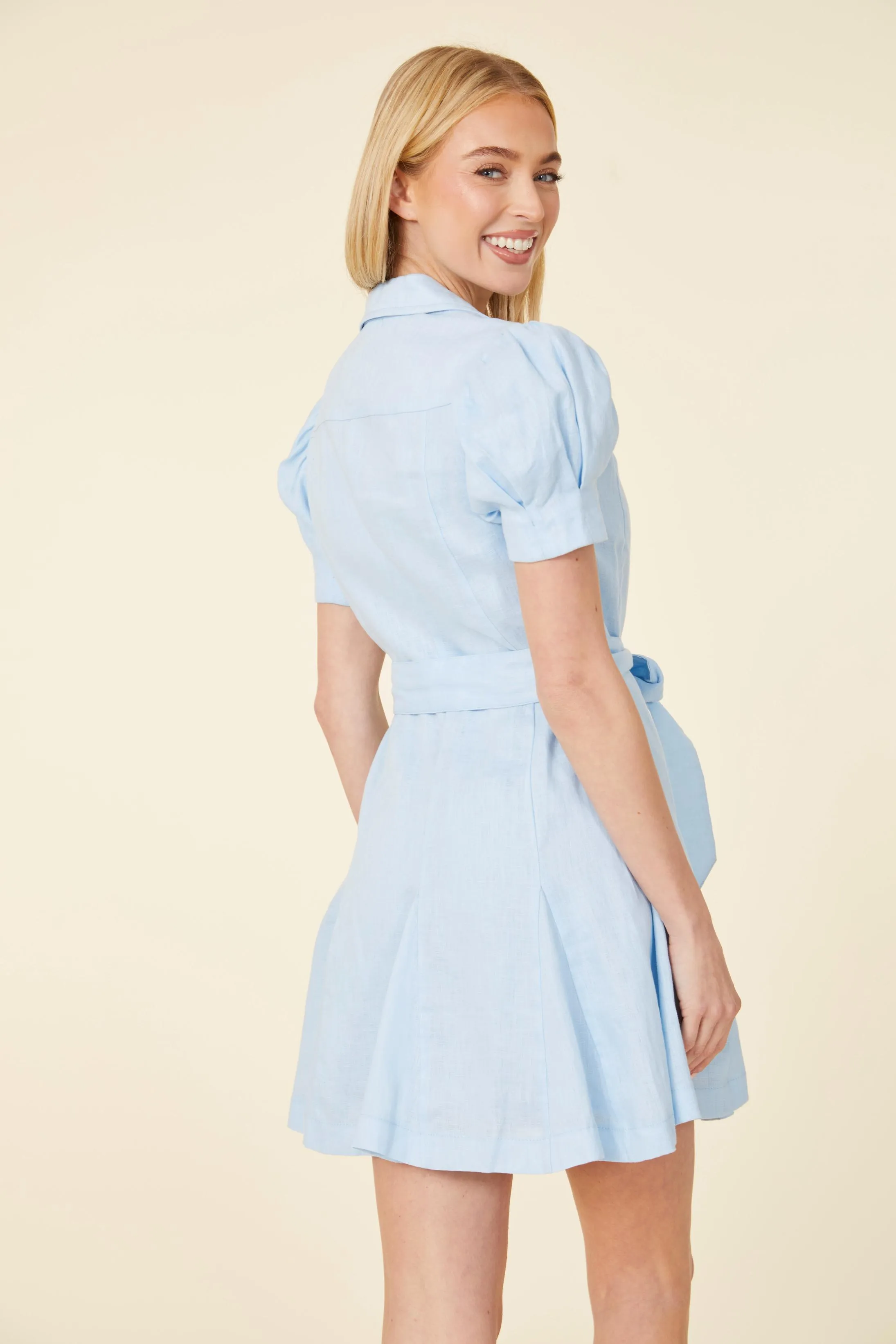 Linen Belted Dress