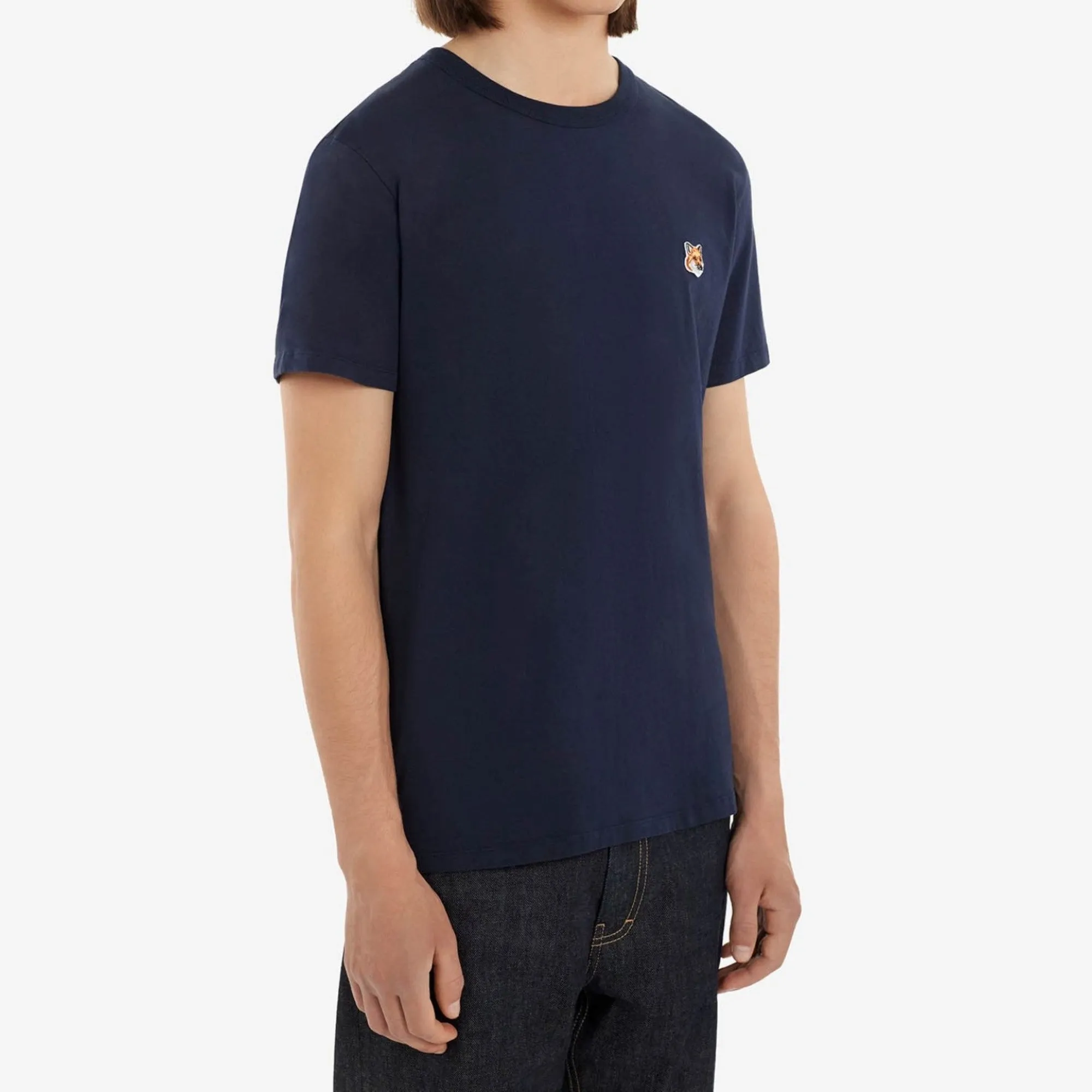 Men Fox Head Patch Classic Tee-Shirt - Navy