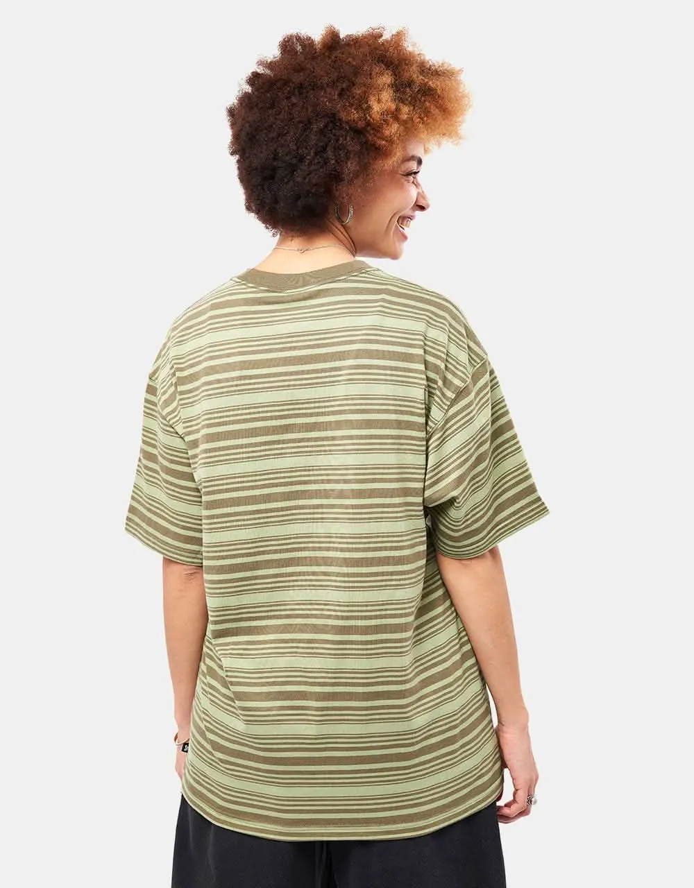 Nike SB Striped T-Shirt - Oil Green