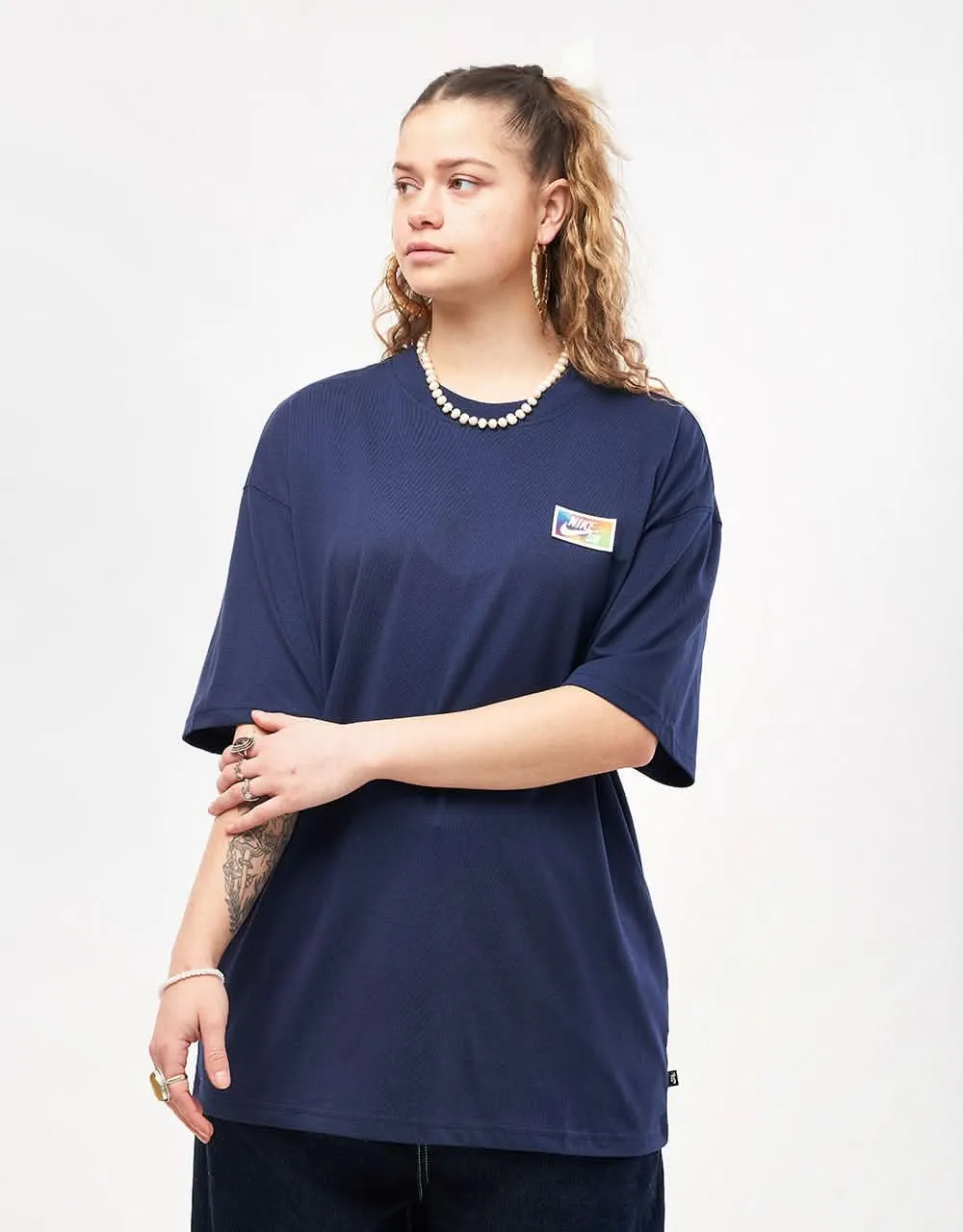 Nike SB Thumbprint T-Shirt - Midnight Navy