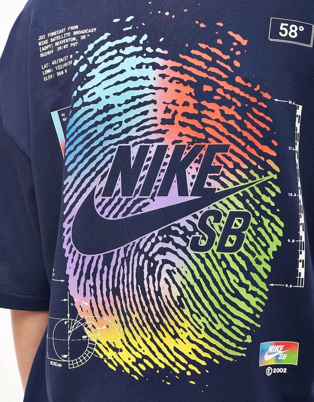 Nike SB Thumbprint T-Shirt - Midnight Navy