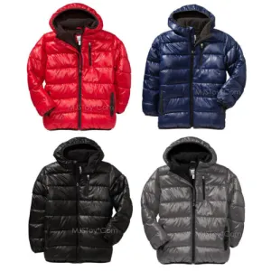 NWT Old Navy Boy's Hooded Frost Free Quilted Puffer Jacket Warm Cozy Winter Coat