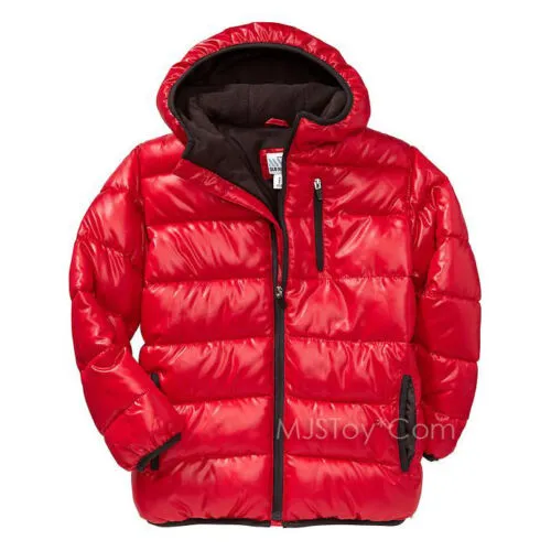 NWT Old Navy Boy's Hooded Frost Free Quilted Puffer Jacket Warm Cozy Winter Coat