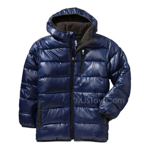 NWT Old Navy Boy's Hooded Frost Free Quilted Puffer Jacket Warm Cozy Winter Coat
