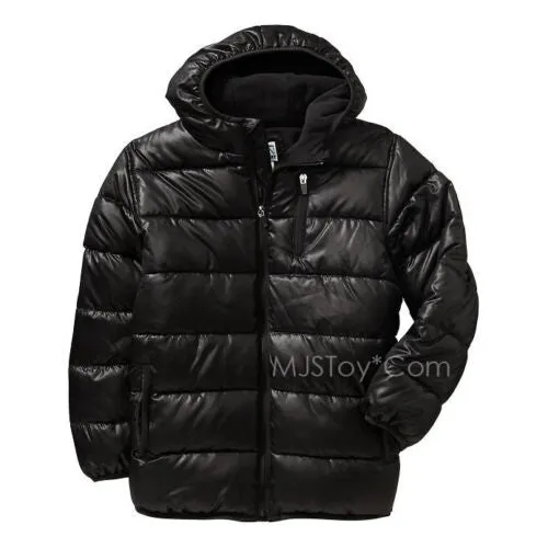 NWT Old Navy Boy's Hooded Frost Free Quilted Puffer Jacket Warm Cozy Winter Coat