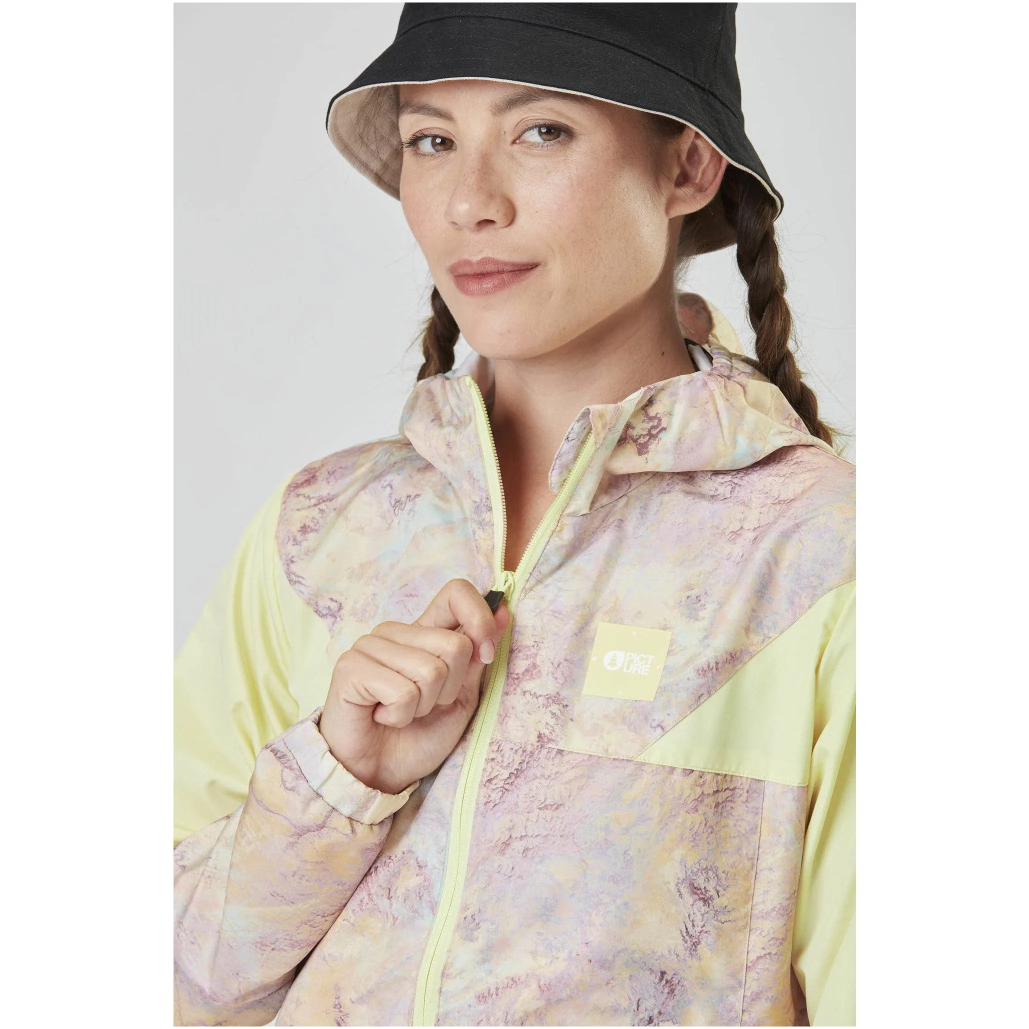 Picture Scale Printed Jacket Geology Cream