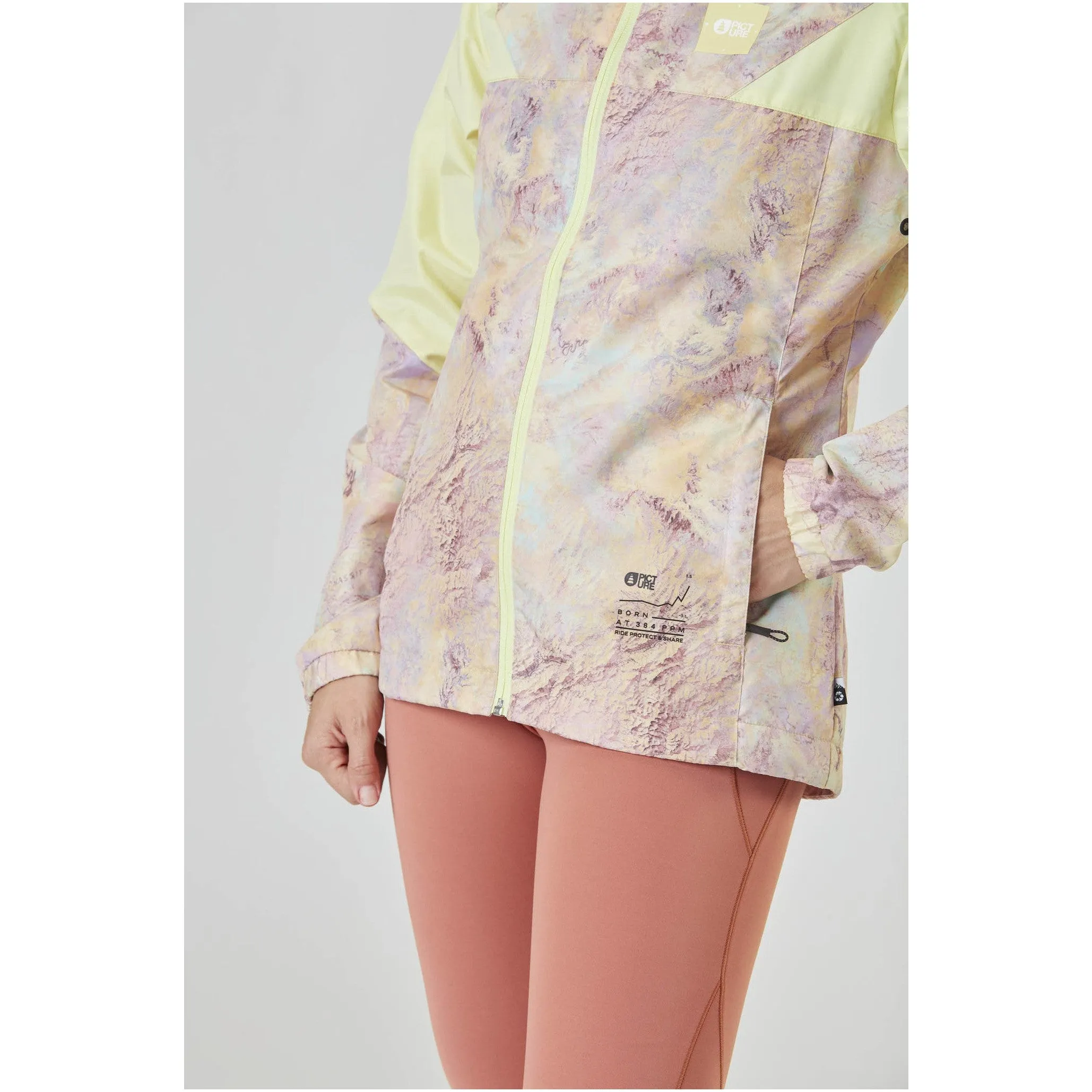 Picture Scale Printed Jacket Geology Cream