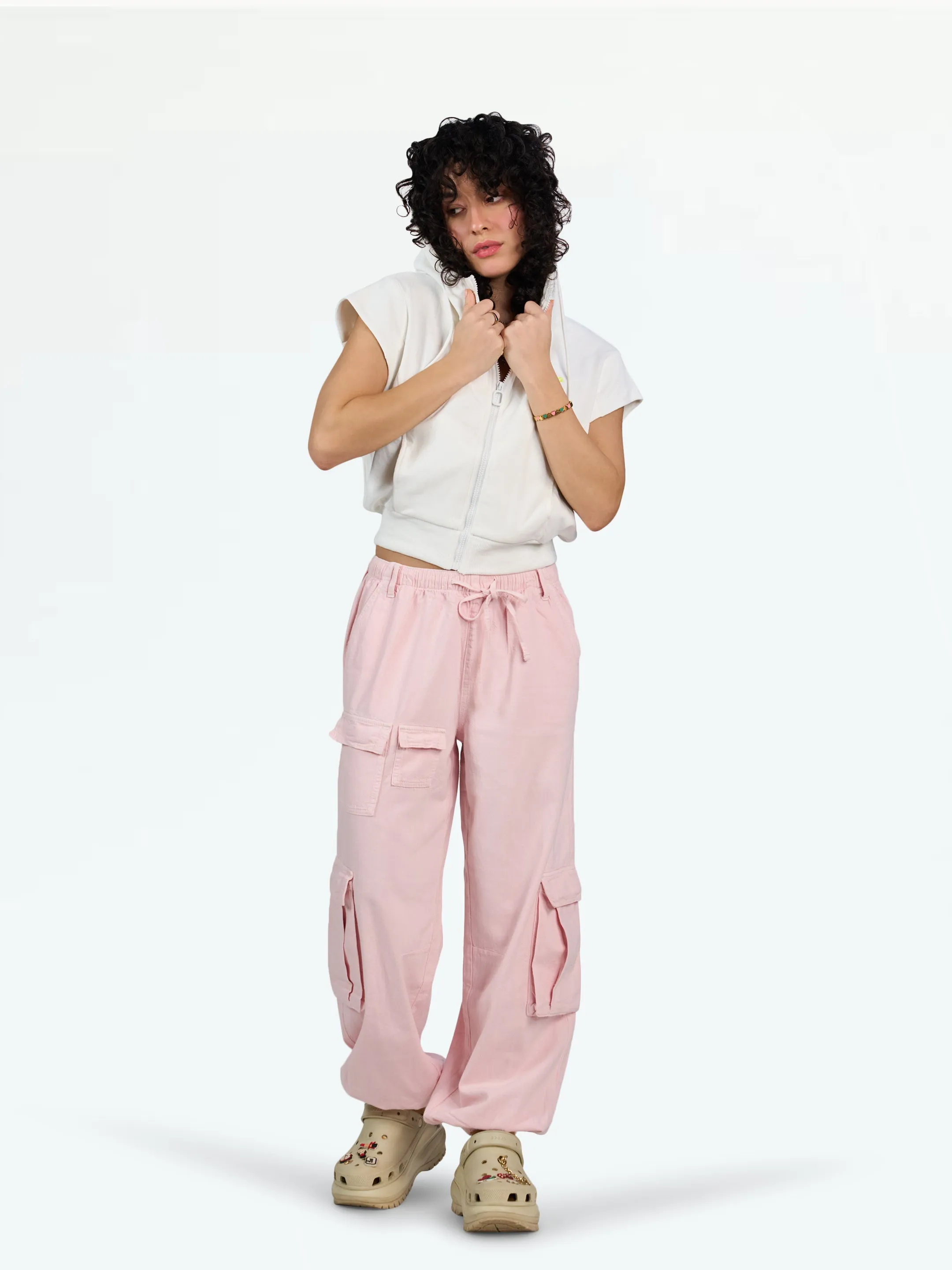 Pink Cargo Joggers
