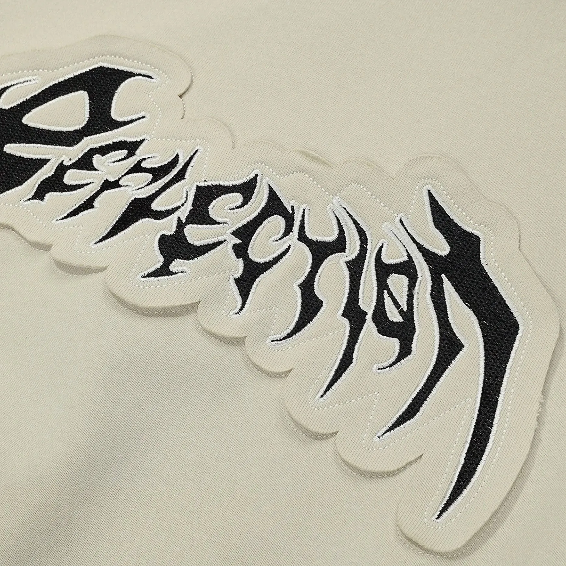'Reflection' Shadow Script Oversized Cotton Hoodie