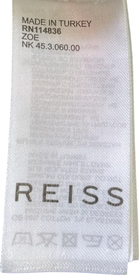REISS Andi Ribbed Cotton Blend Cropped Vest In White UK S