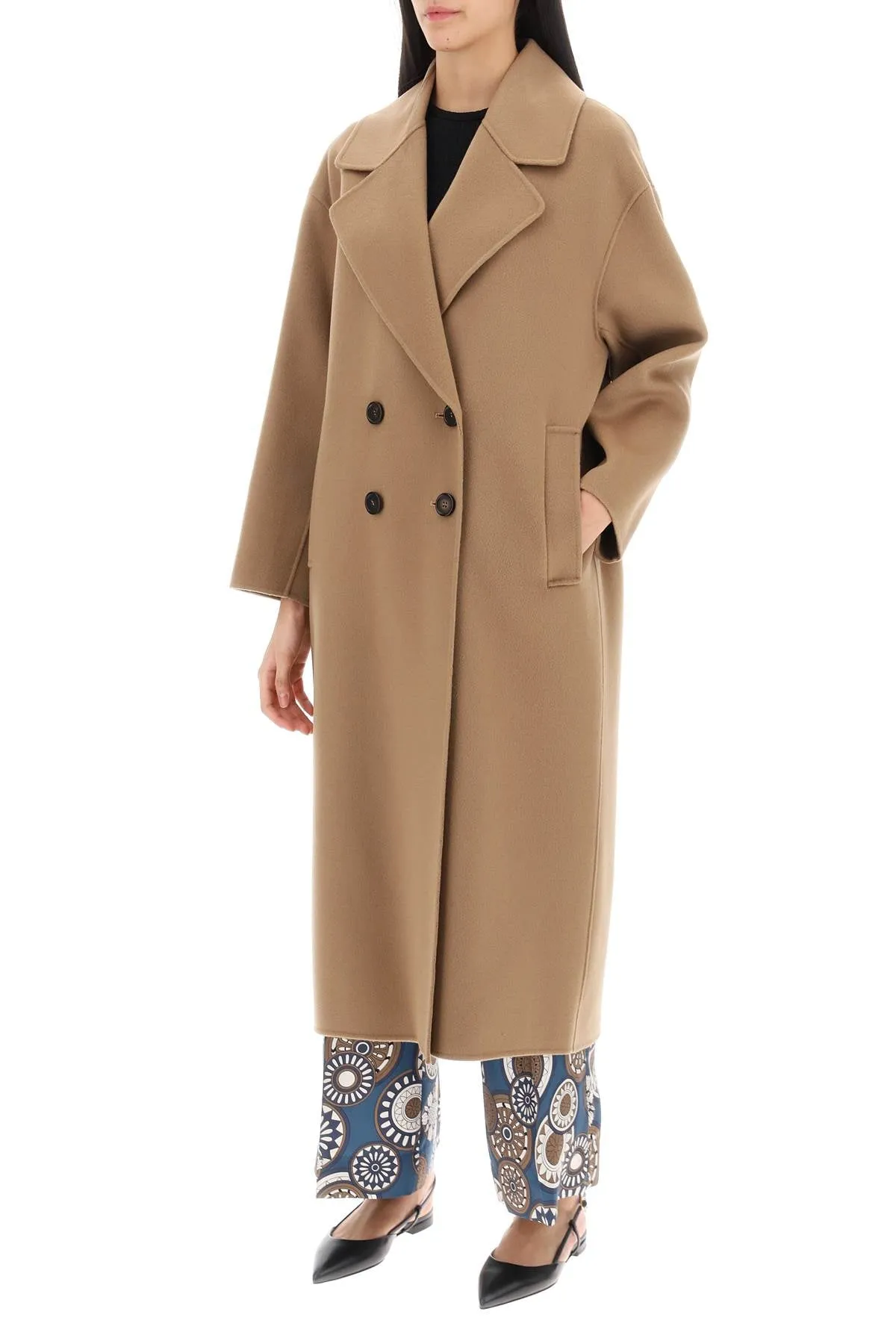 's Max Mara Holland Double-Breasted Wool Coat (Size - 42)