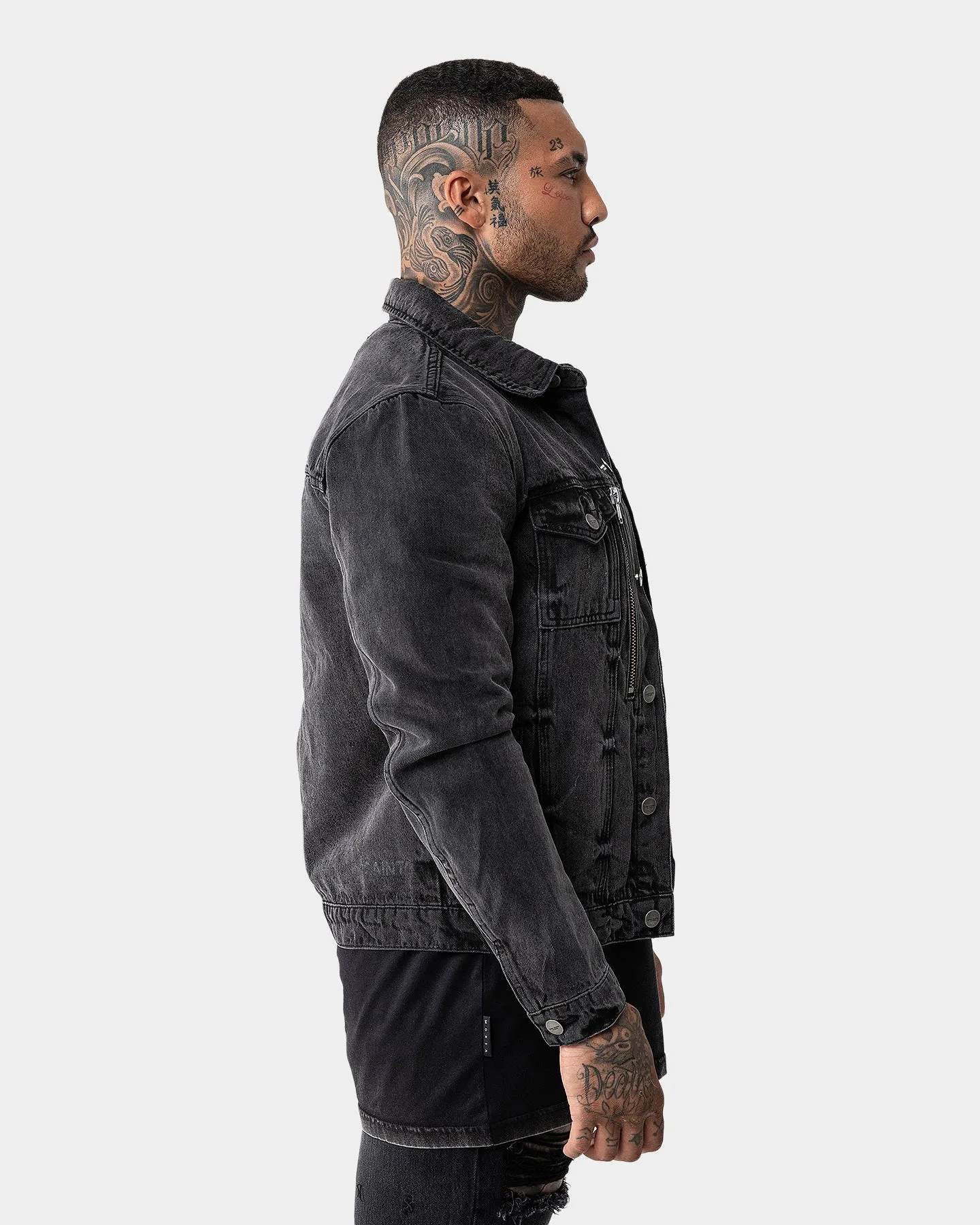Saint Morta Codex Denim Jacket Vintage Black