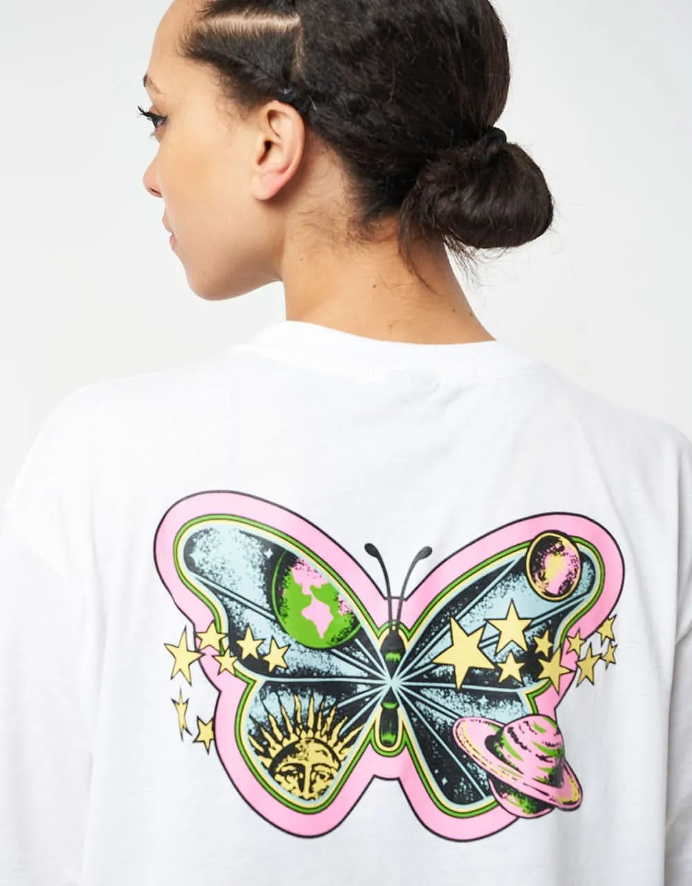 Santa Cruz Galactic Butterfly UK EXCLUSIVE T- Shirt - White