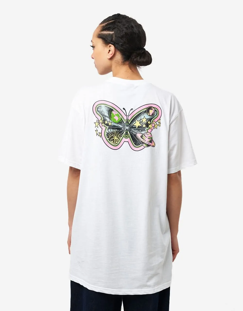 Santa Cruz Galactic Butterfly UK EXCLUSIVE T- Shirt - White