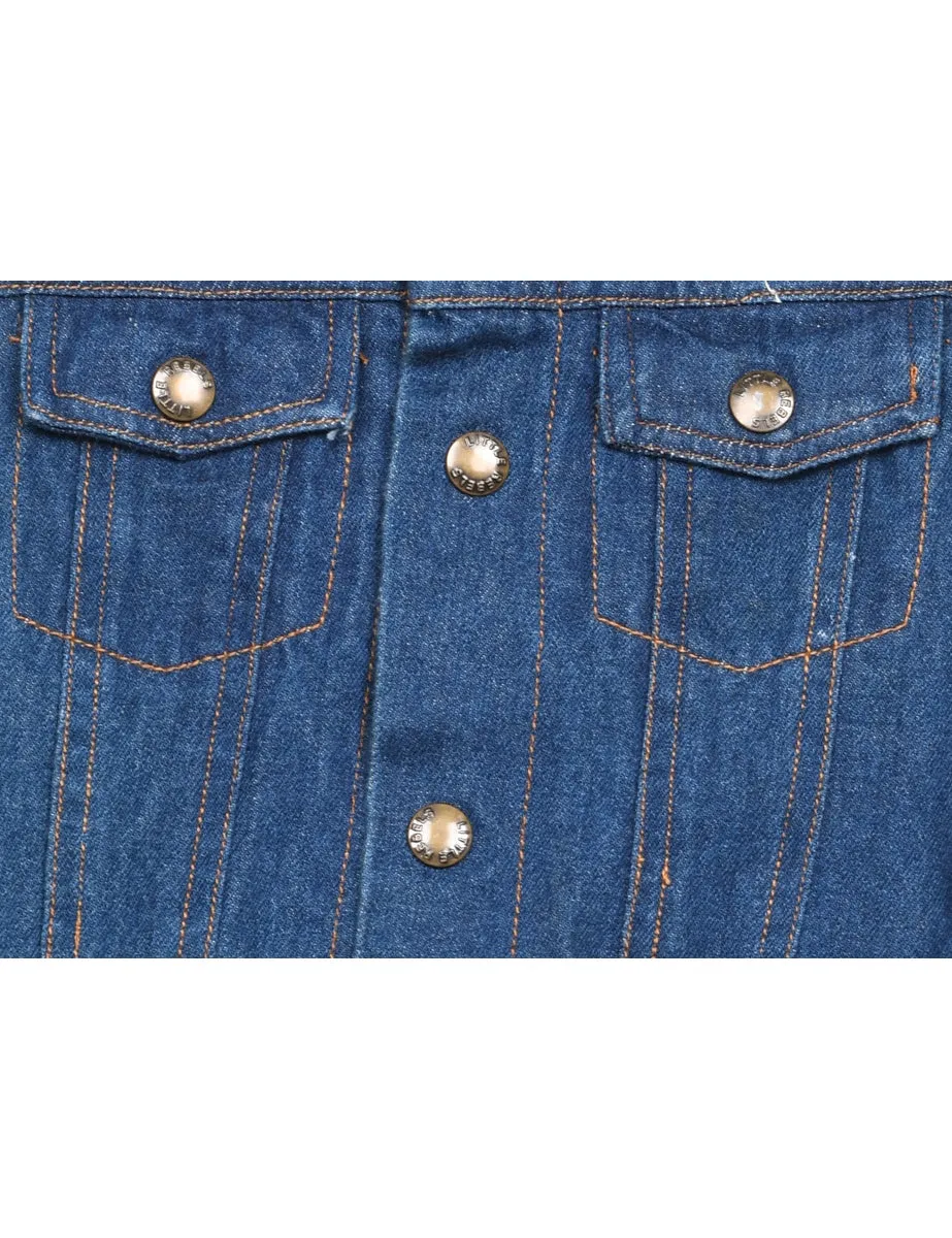 Sleeveless Medium Wash Denim Jacket - 4 YEARS