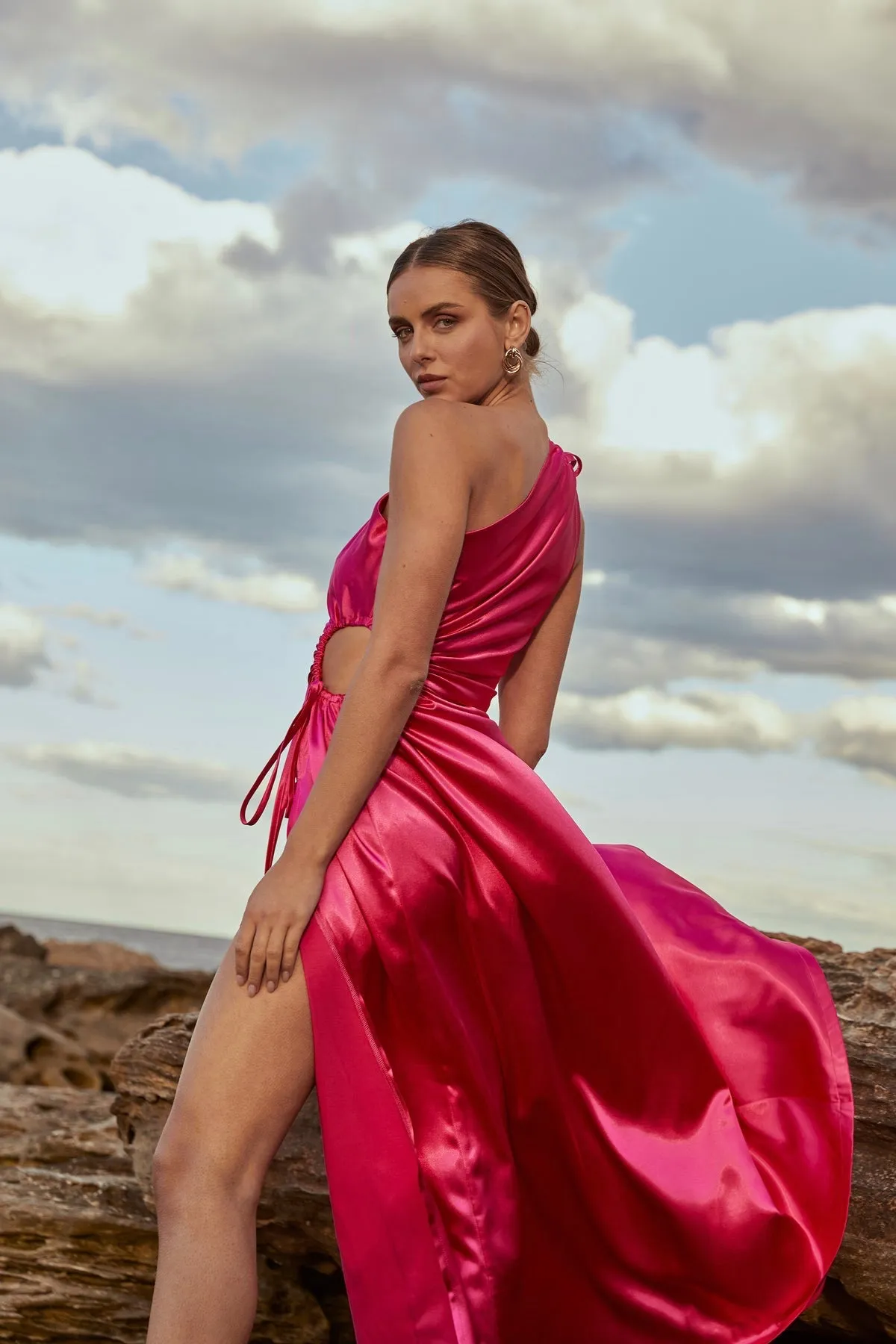 Sonya Nour Fuchsia Maxi Dress - Fuchsia Pink