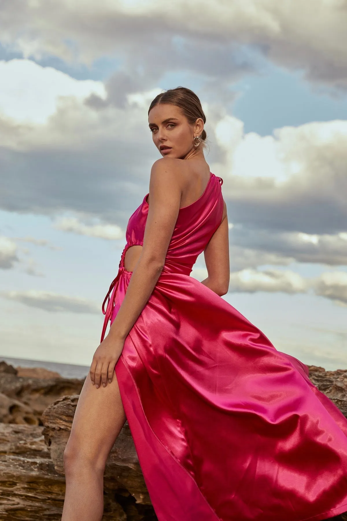 Sonya Nour Fuchsia Maxi Dress - Fuchsia Pink